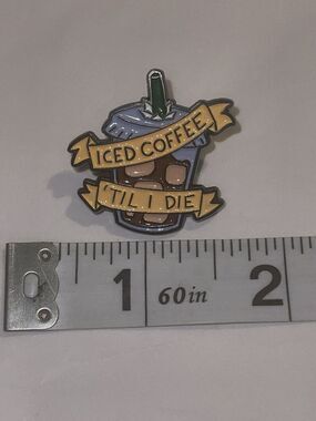 Iced Coffee Till I Latte Pin Brooch